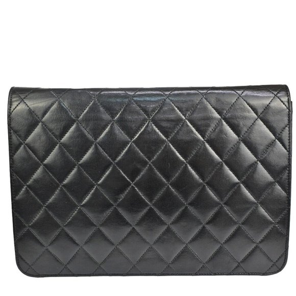 CHANEL CC Logo Matelasse Chain Shoulder Bag Leather Black GHW France 879RF086 - Picture 14 of 14